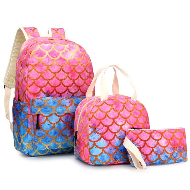 3 in 1 Children Backpack Schoolbag + Meal Bag + Pencil Case, Size: 16 inch(D7-16)