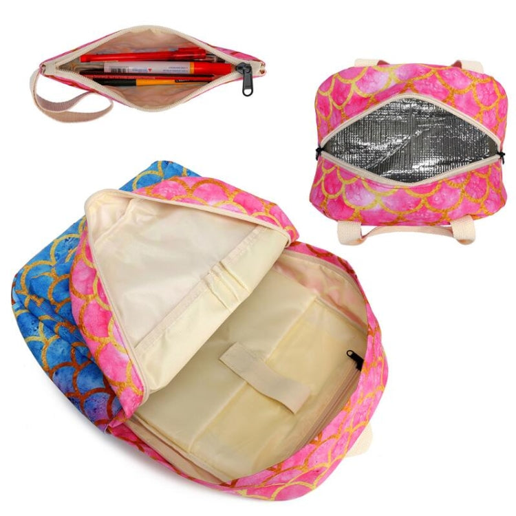3 in 1 Children Backpack Schoolbag + Meal Bag + Pencil Case, Size: 16 inch(D7-16)