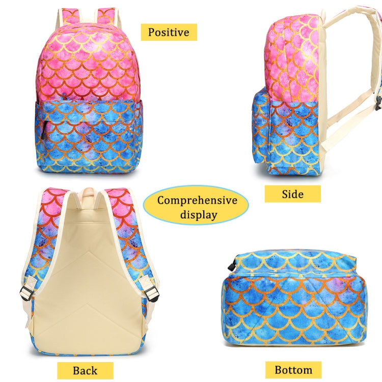 3 in 1 Children Backpack Schoolbag + Meal Bag + Pencil Case, Size: 16 inch(D7-16)