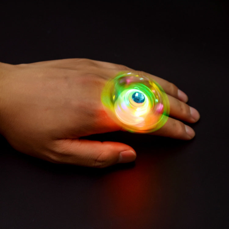 24 PCS Children Luminous Toy Flashing Spinning Top Ring