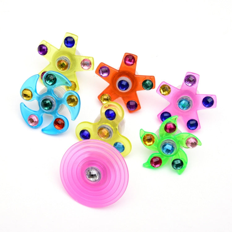 24 PCS Children Luminous Toy Flashing Spinning Top Ring