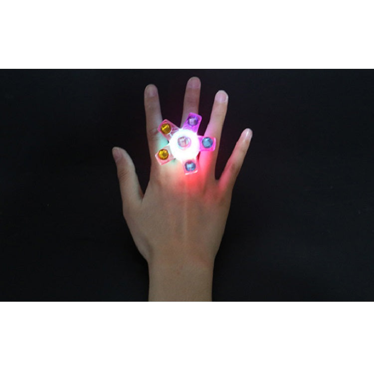 24 PCS Children Luminous Toy Flashing Spinning Top Ring