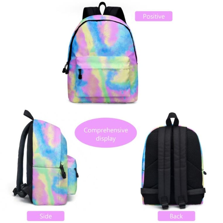 2 in 1 Tie-dye Series Backpack Children Schoolbags Pencil Bags, Size: 16 inches