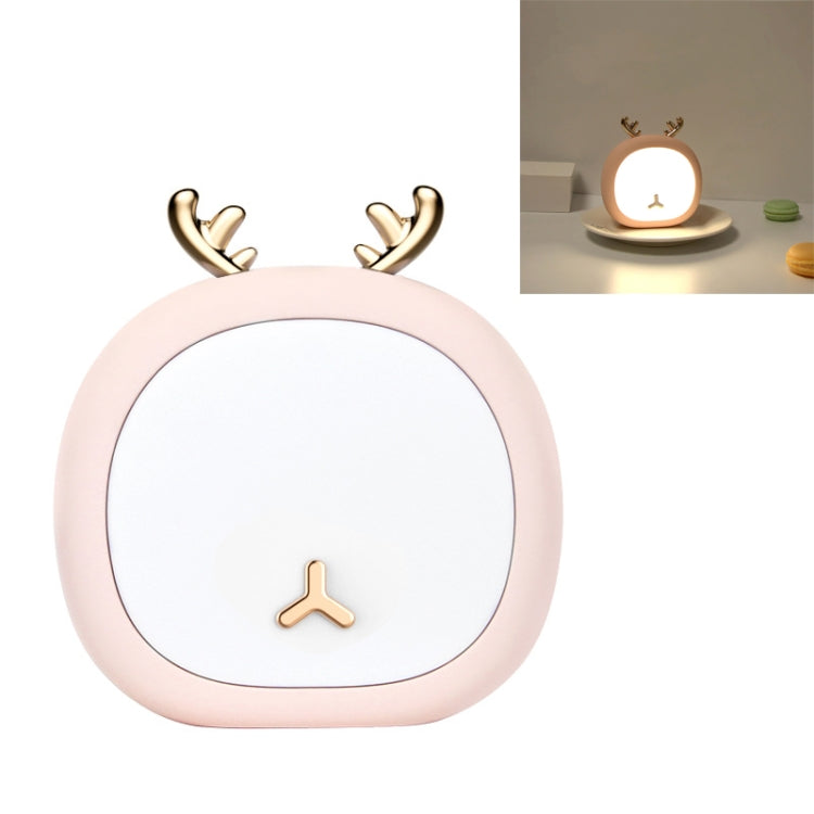 Creative Multifunctional USB Charging Reading Lamp Bedside Soft Night Light, Style:Deer(Pink)