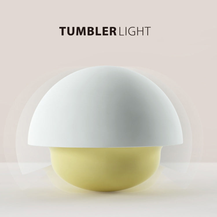 USB Tumbler Bedside Feeding Intelligent Touch Adjustment Mushroom Atmosphere Night Light(Yellow)