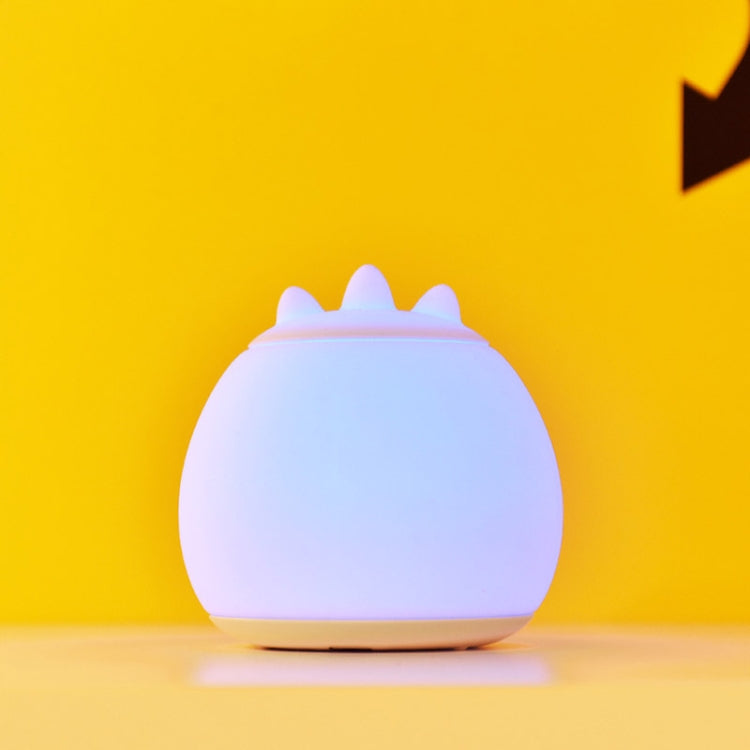 USB Charging Cartoon LED Silicone Colorful Pat Light Bedside Night Light(Monster)
