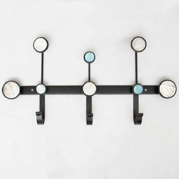Creative Hook Clothes Coat Hook Bathroom Wall Metal Coat Hook, Style:3 Hooks, Color:Black