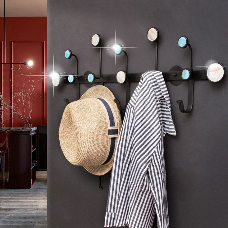 Creative Hook Clothes Coat Hook Bathroom Wall Metal Coat Hook, Style:3 Hooks, Color:Black