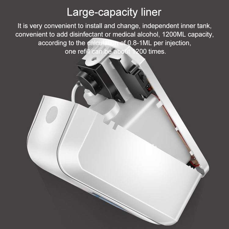 1200ML Automatic Sensor Soap Dispenser USB Rechargeable Wall-mounted Alcohol Disinfection Hand Washing Machine, Product specifications: Spray Type