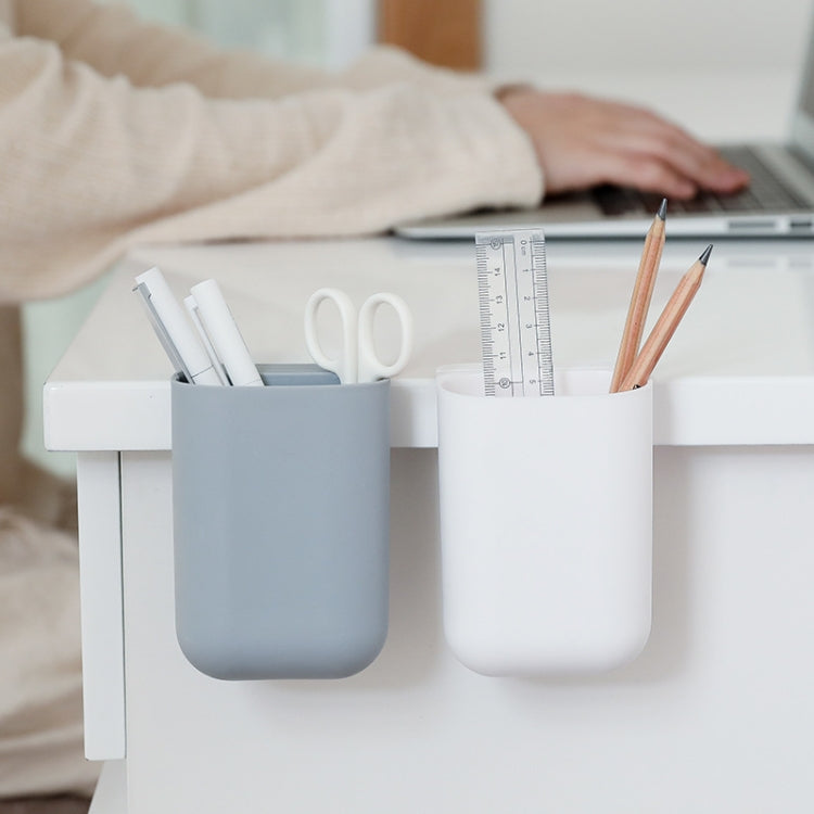 6 PCS Sticky Pen Holder Desktop Can Hang Pen Case Office Stationery Storage And Sorting Box Random Colour