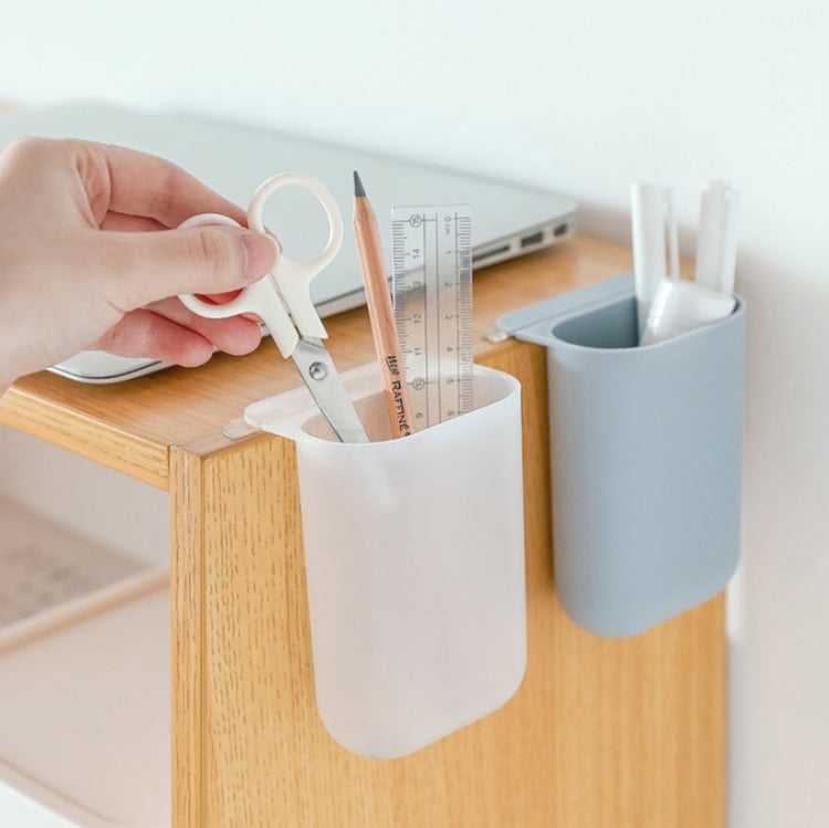 6 PCS Sticky Pen Holder Desktop Can Hang Pen Case Office Stationery Storage And Sorting Box Random Colour