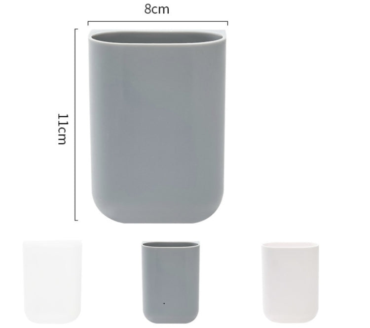 6 PCS Sticky Pen Holder Desktop Can Hang Pen Case Office Stationery Storage And Sorting Box Random Colour