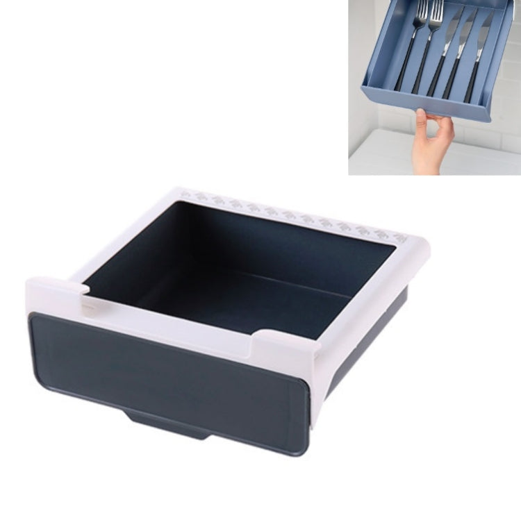 2 PCS Hidden Drawer Storage Box Sticky Cabinet Partition Hanging Storage Box