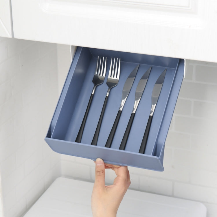 2 PCS Hidden Drawer Storage Box Sticky Cabinet Partition Hanging Storage Box