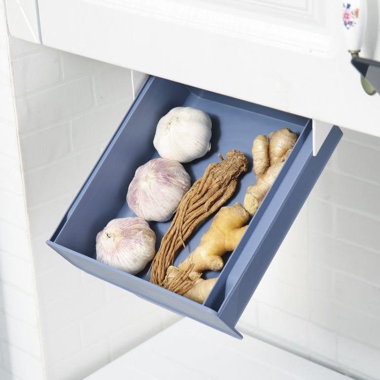 2 PCS Hidden Drawer Storage Box Sticky Cabinet Partition Hanging Storage Box