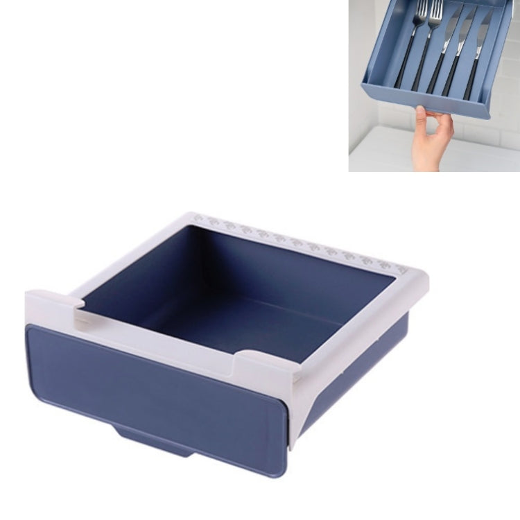 2 PCS Hidden Drawer Storage Box Sticky Cabinet Partition Hanging Storage Box