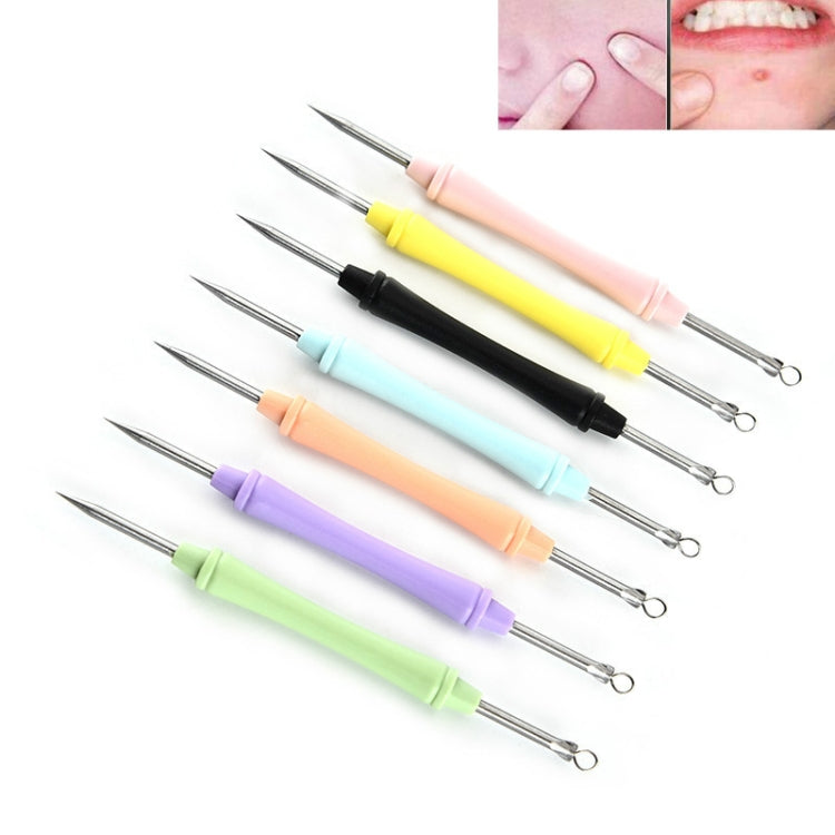 10 PCS Stainless Steel Acne Needle Beauty Tools(Color Random Delivery)