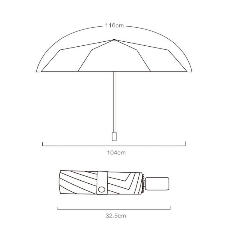 Reflective Automatic Umbrella Car Reverse Folding Vinyl Sunscreen Anti-ultraviolet Sun Umbrella Sunny Rain Umbrella