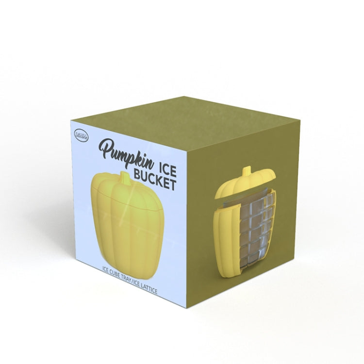 Silicone Pumpkin Shape Ice Bucket with Lid(Yellow)