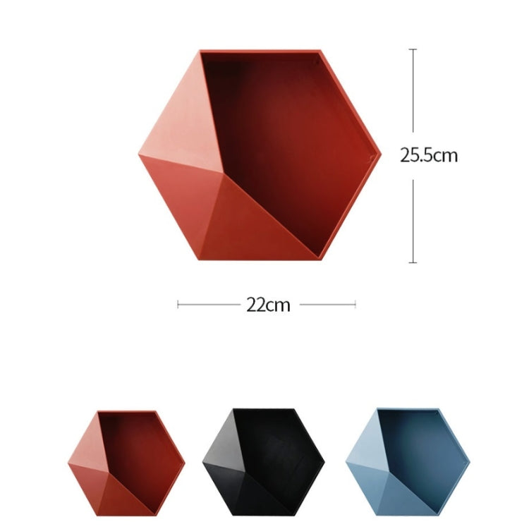 Multifunctional Home Geometric Shape Wall Shelf Bathroom Wall hanging Perforated Storage Rack Random Colour