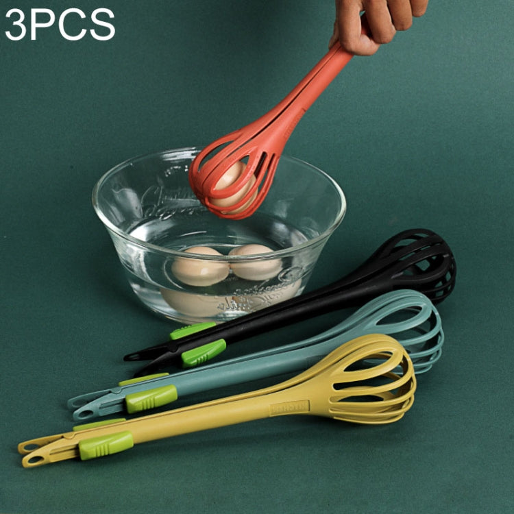 3 PCS Multifunctional Kitchen Whisk Hand Mixer Bread Clip Baking Supplies Random Colour Delivery