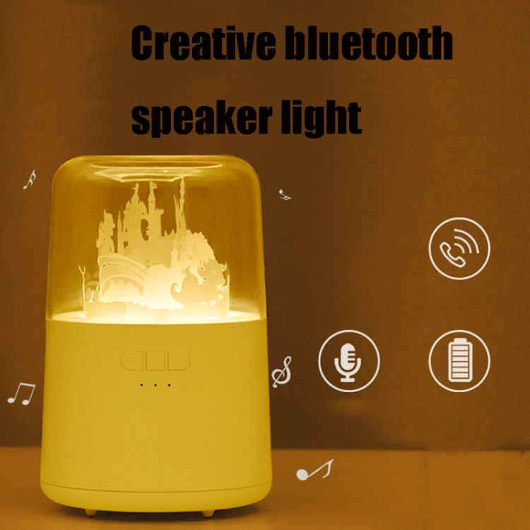Creative Light and Shadow Bluetooth 4.2 Speaker Lamp Bedroom USB Charging Night Light(White)