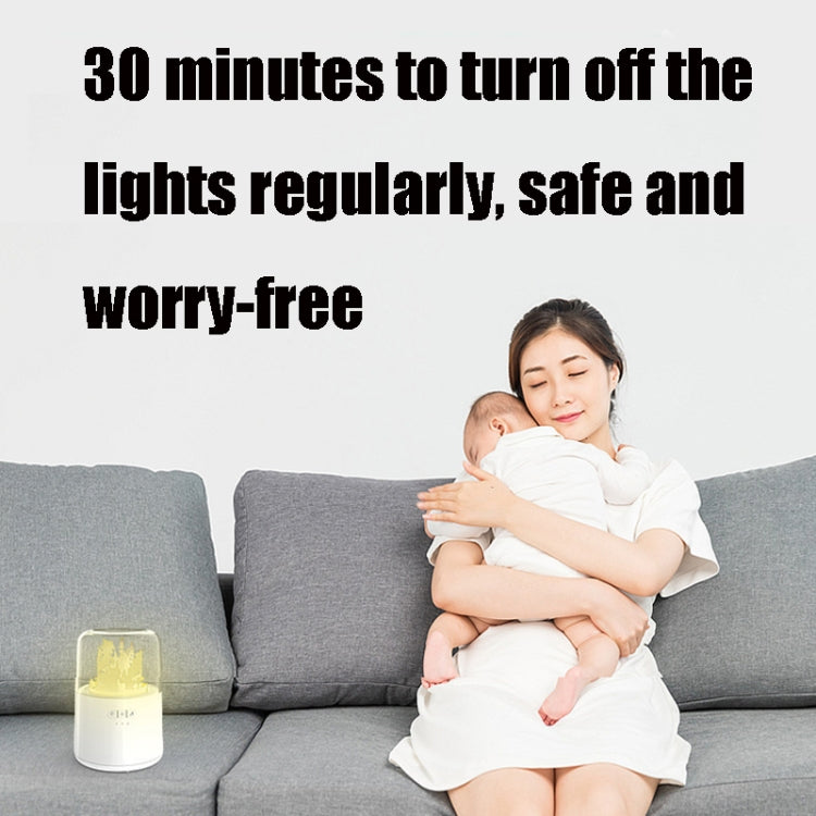 Creative Light and Shadow Bluetooth 4.2 Speaker Lamp Bedroom USB Charging Night Light(White)