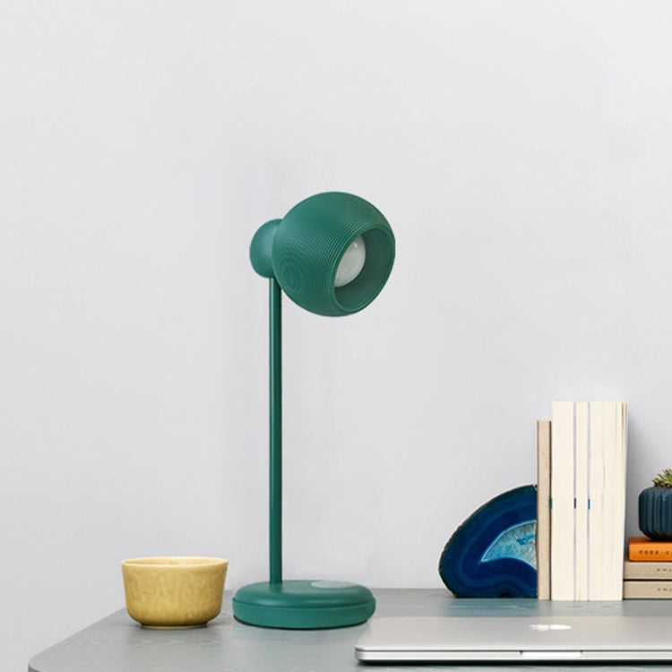 Simple Desktop LED Eye Protection Desk Lamp Student Bedroom USB Charging Reading Lamp, Style:Round(Green)