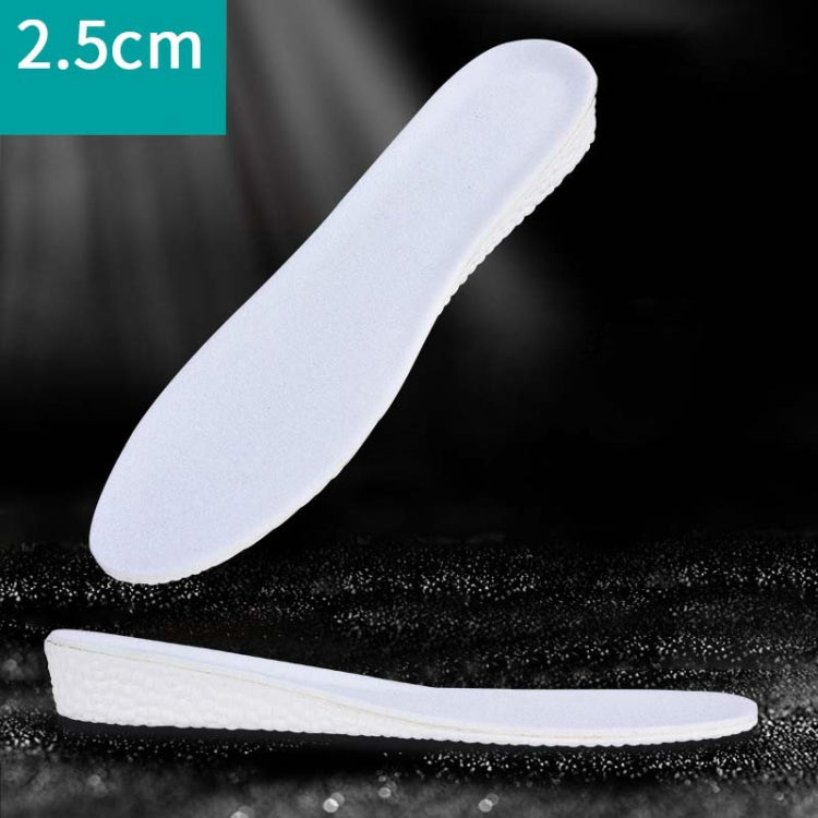 5 Pairs Inner Increased Insoles Sports Shock Absorption Increased Breathable Sweat-absorbent Deodorant Invisible Pad, Thickness:2.5cm