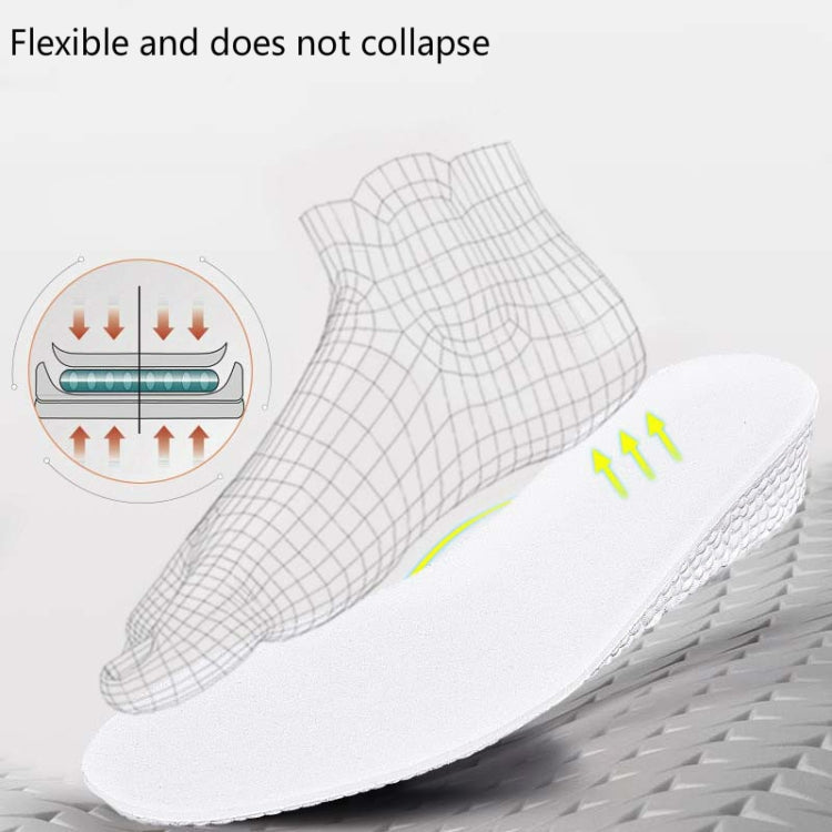 5 Pairs Inner Increased Insoles Sports Shock Absorption Increased Breathable Sweat-absorbent Deodorant Invisible Pad, Thickness:2.5cm