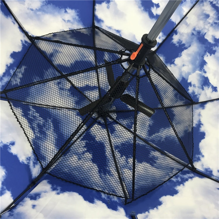 Sunscreen Spray Fan Umbrella Anti-ultraviolet Sunshade Long Handle Sun and Rain Umbrella, Colour: Yellow