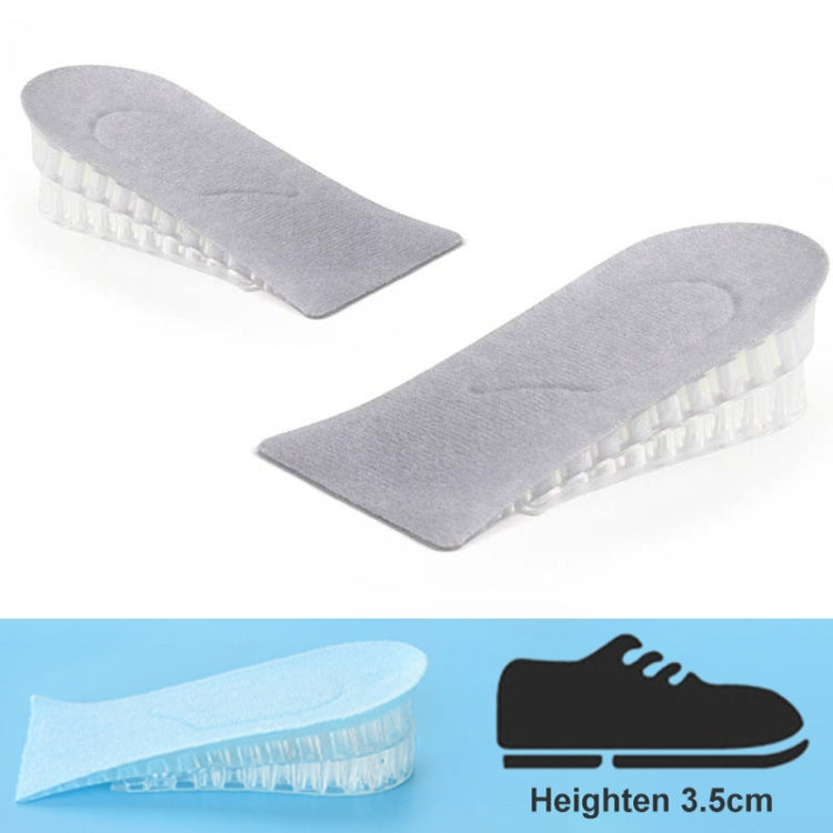 10 Pairs JF101 Invisible Transparent Silicone Heightening Pad Heel Heightening Insole Shock Absorption Half Pad, Specification:Two Layer