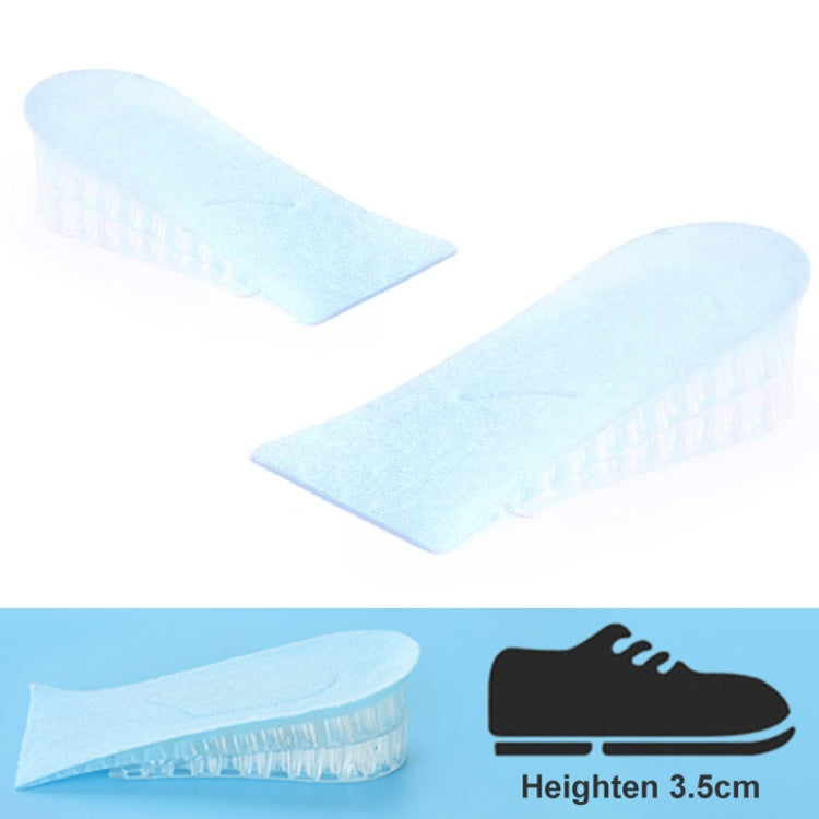 10 Pairs JF101 Invisible Transparent Silicone Heightening Pad Heel Heightening Insole Shock Absorption Half Pad, Specification:Two Layer