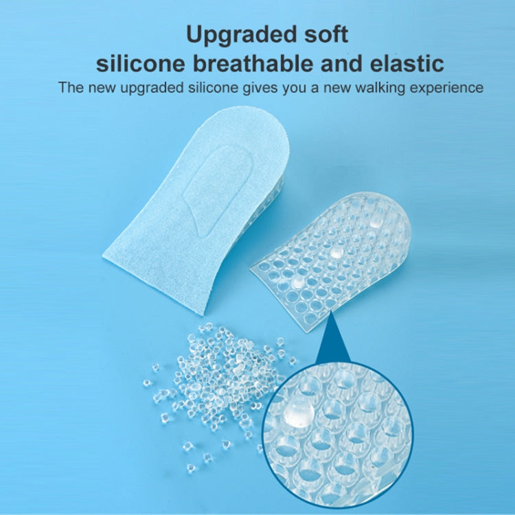 10 Pairs JF101 Invisible Transparent Silicone Heightening Pad Heel Heightening Insole Shock Absorption Half Pad, Specification:Two Layer
