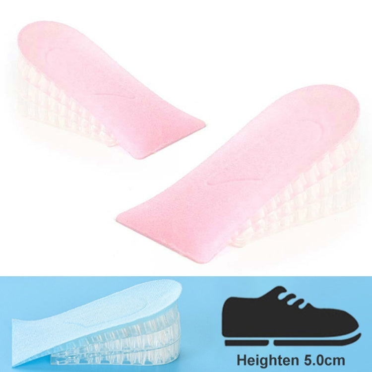 10 Pairs JF101 Invisible Transparent Silicone Heightening Pad Heel Heightening Insole Shock Absorption Half Pad, Specification:Three Layer