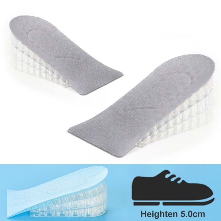 10 Pairs JF101 Invisible Transparent Silicone Heightening Pad Heel Heightening Insole Shock Absorption Half Pad, Specification:Three Layer