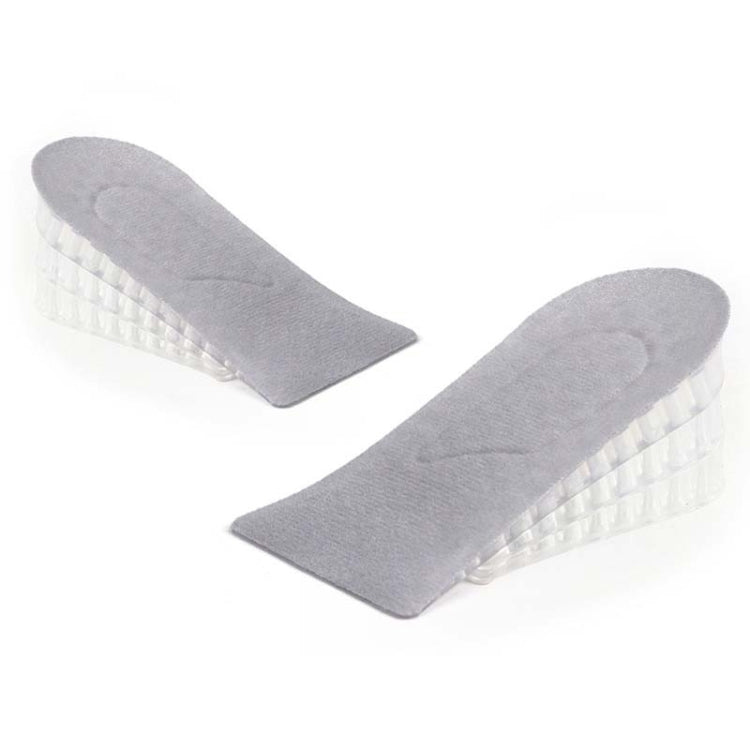 10 Pairs JF101 Invisible Transparent Silicone Heightening Pad Heel Heightening Insole Shock Absorption Half Pad, Specification:Three Layer