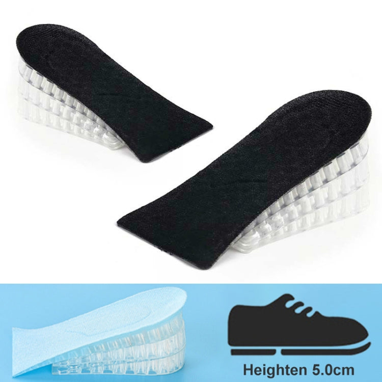 10 Pairs JF101 Invisible Transparent Silicone Heightening Pad Heel Heightening Insole Shock Absorption Half Pad, Specification:Three Layer