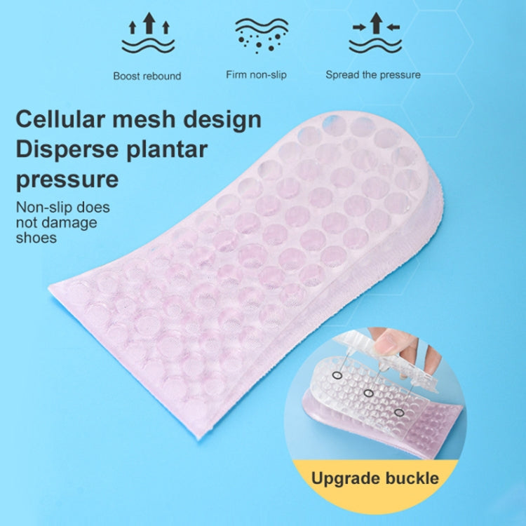 10 Pairs JF101 Invisible Transparent Silicone Heightening Pad Heel Heightening Insole Shock Absorption Half Pad, Specification:Three Layer