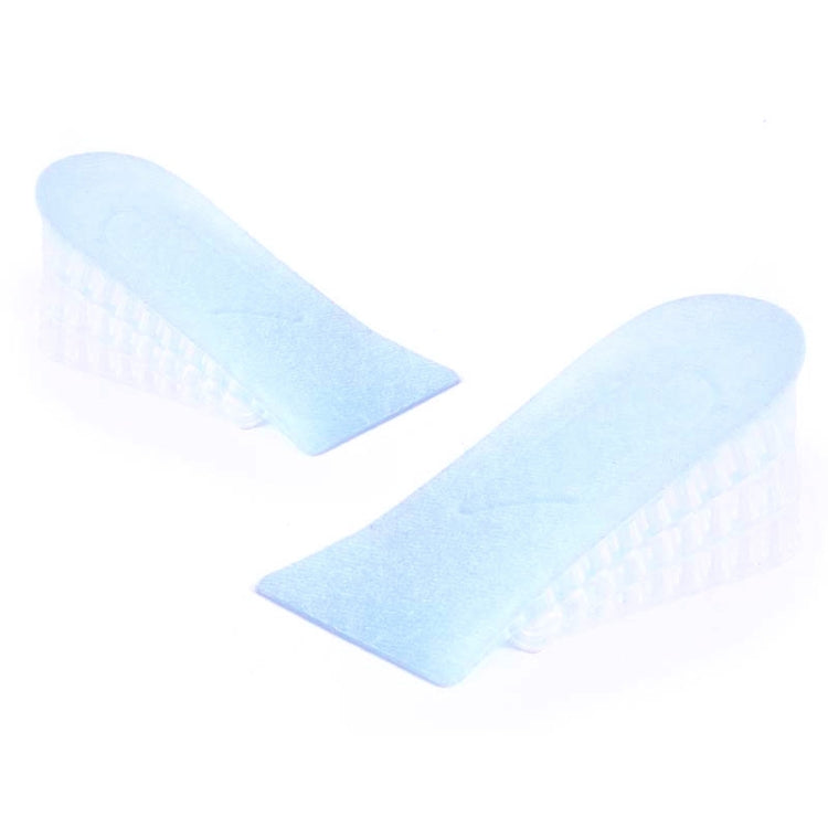 10 Pairs JF101 Invisible Transparent Silicone Heightening Pad Heel Heightening Insole Shock Absorption Half Pad, Specification:Three Layer