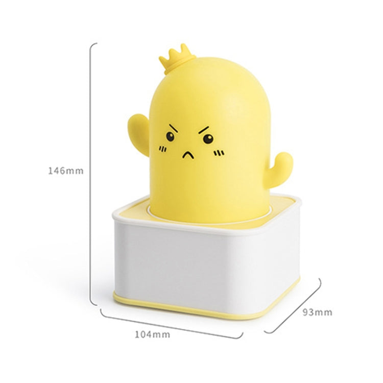 Creative Cactus Silicone Bedside Night Light Decompression Cute Pat Light, Style:Touch Control(Blue)