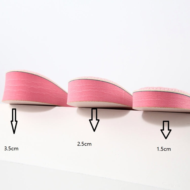 2 Pairs Massage Inner Heightening Insoles Men and Women EVA Breathable Sports Heightening Shoes Full Pad, Size: 35-36