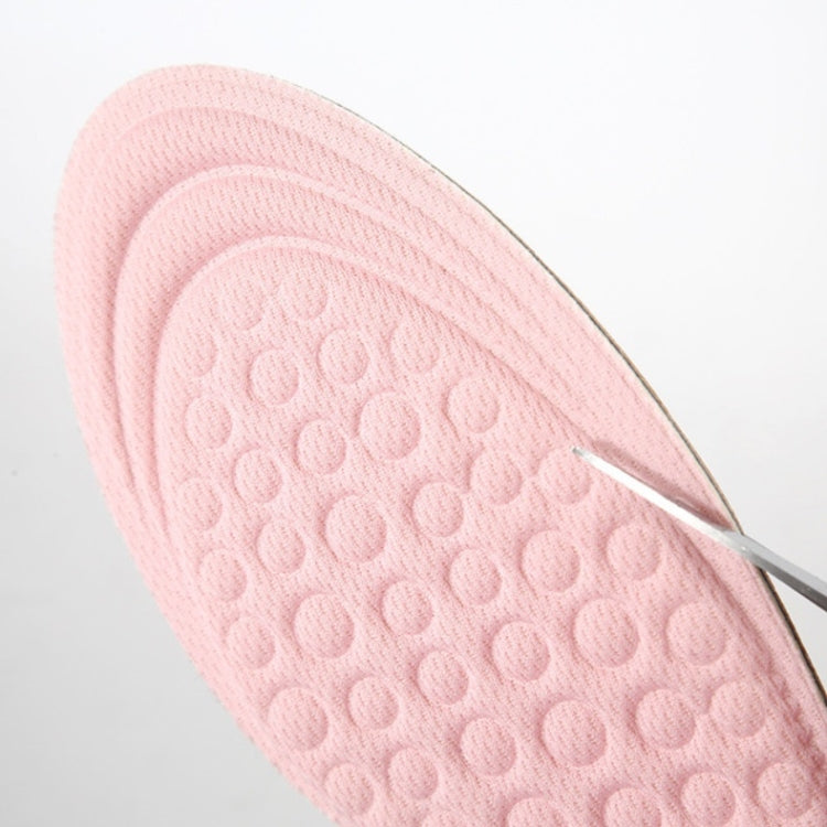 2 Pairs Massage Inner Heightening Insoles Men and Women EVA Breathable Sports Heightening Shoes Full Pad, Size: 37-38