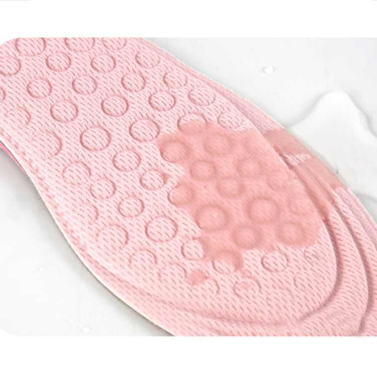 2 Pairs Massage Inner Heightening Insoles Men and Women EVA Breathable Sports Heightening Shoes Full Pad, Size: 37-38