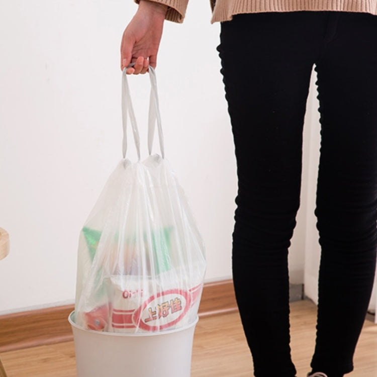 6 PCS Portable Drawstring Garbage Bag Thickened Household Disposable Automatic Closing Kitchen Plastic Bag