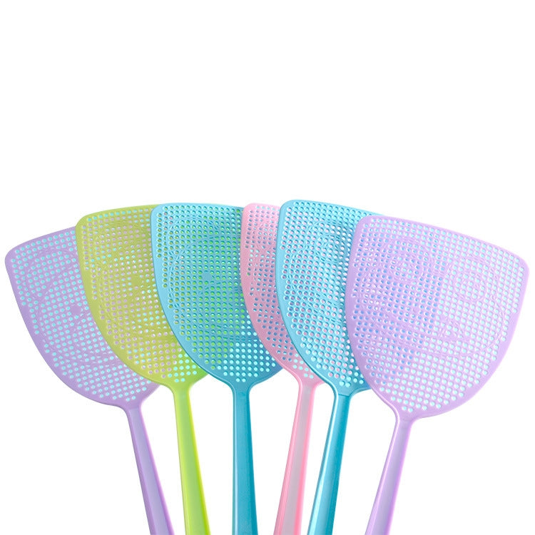 30 PCS Household Fly Swatter With Extended Handle Plastic Mosquito Swatter, Random Color Delivery
