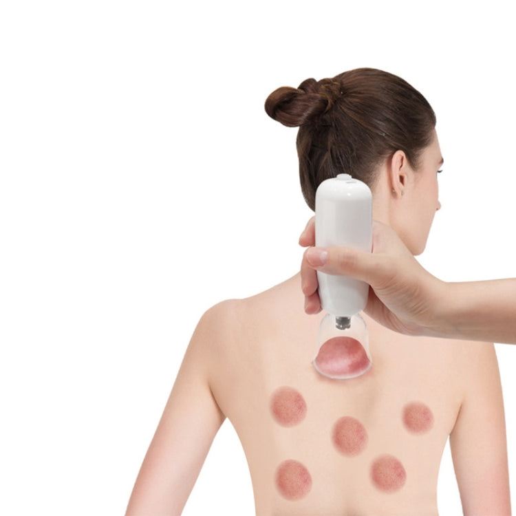 Electric Scraping Instrument Cupping Device Dredging Meridian Household Suit(White)