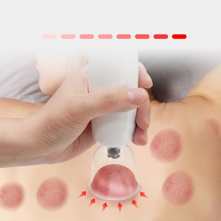 Electric Scraping Instrument Cupping Device Dredging Meridian Household Suit(White)