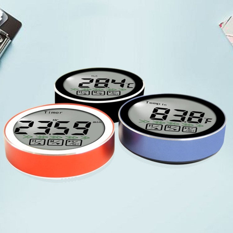 3 in 1 Room Temperature Measurement + Probe Food Measurement + Countdown Function Multifunctional Thermometer(Black)