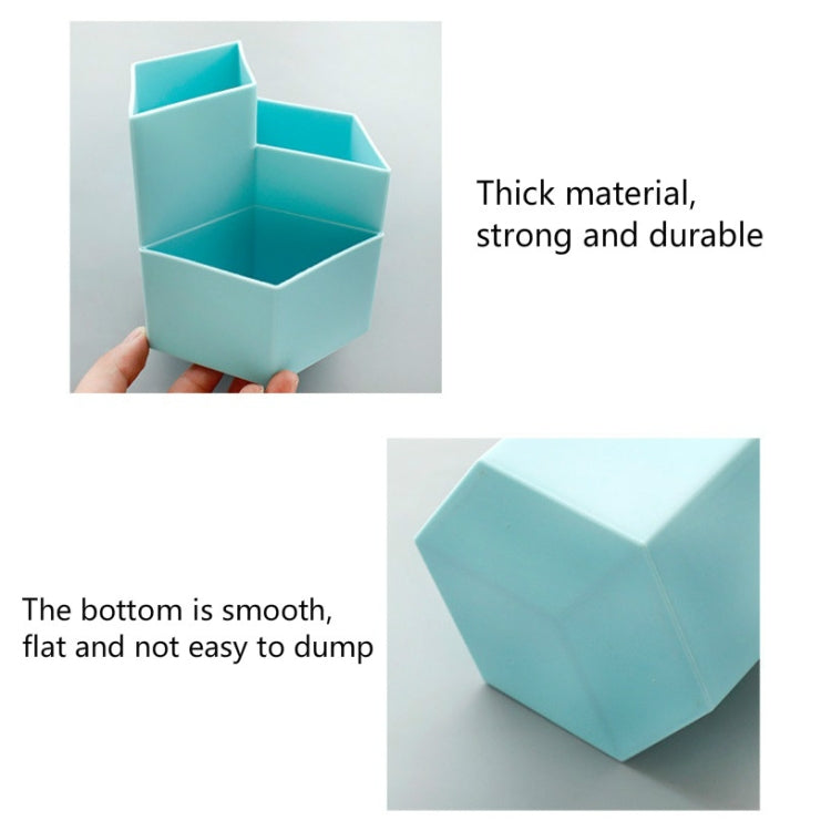4 PCS Multifunctional Storage Box Hexagonal Pen Holder Plastic Desktop Student Office Supplies Random Colour